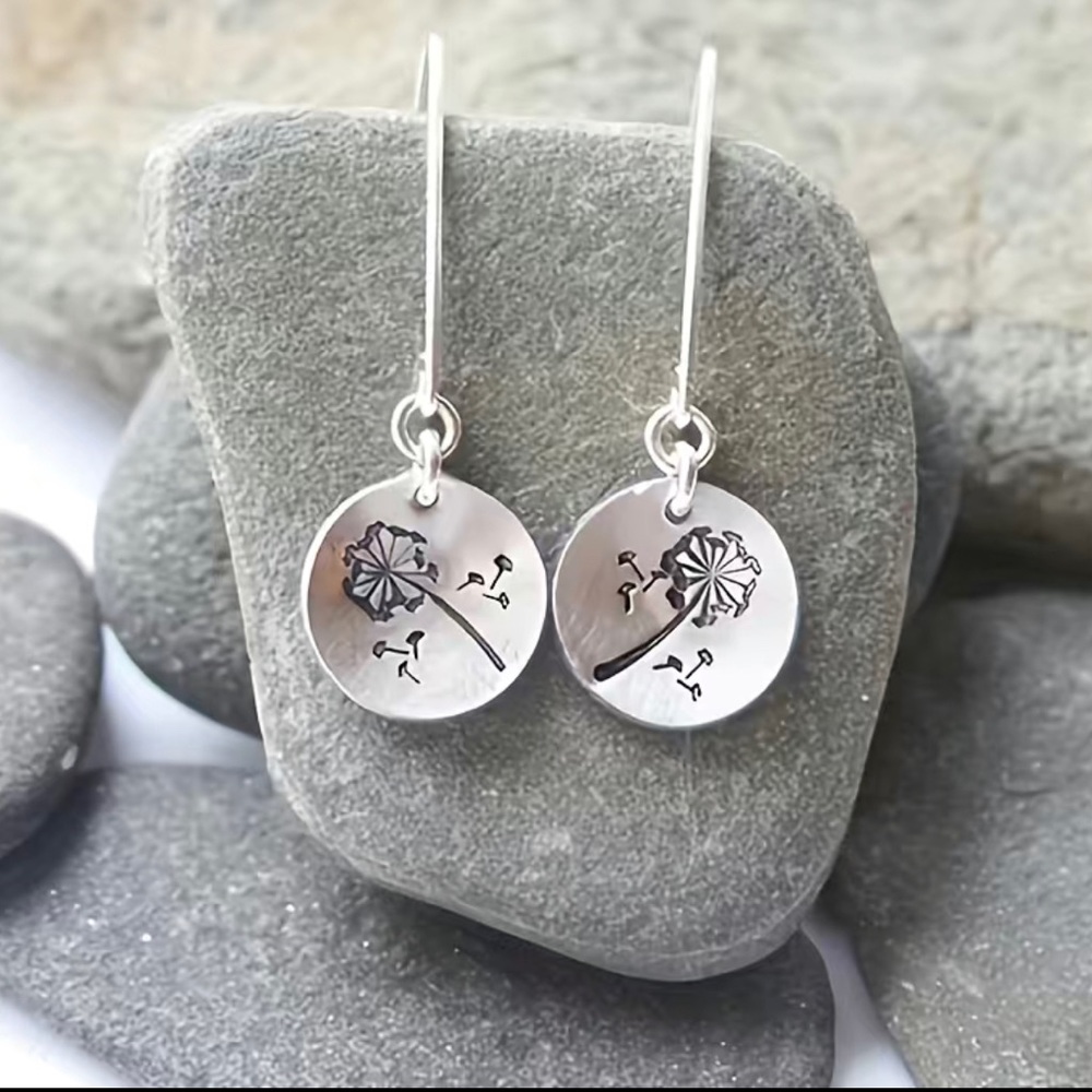 3/$15 Dandelion Hook Earrings